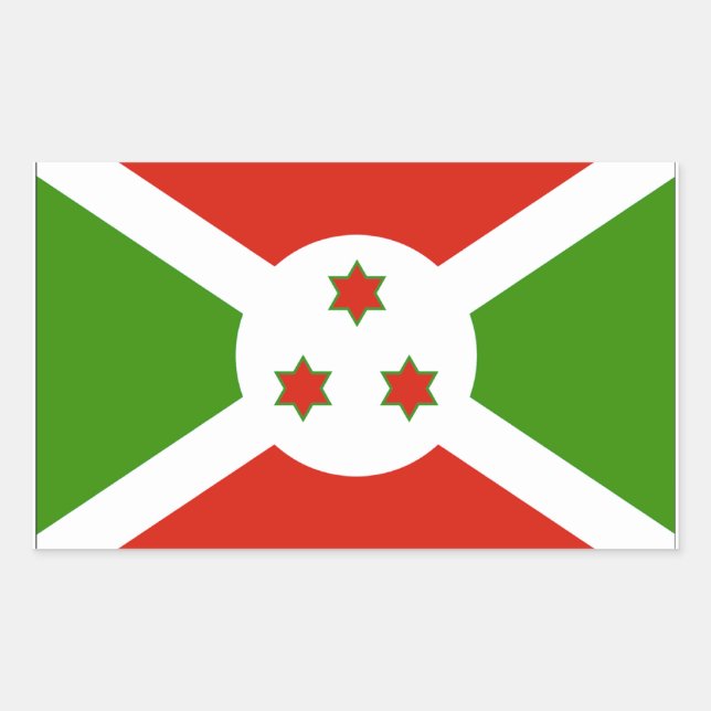 Burundi Flag Rectangular Sticker (Front)