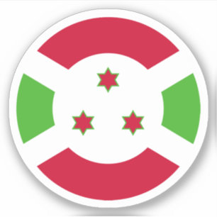Burundi Flag Round Sticker