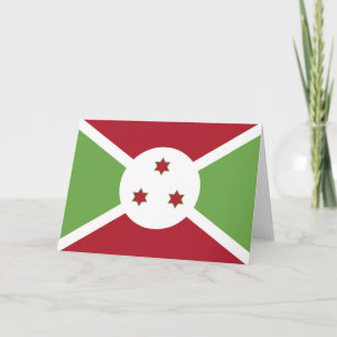 Burundi flag thank you card
