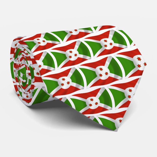 Burundi Flag Tie (Rolled)