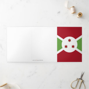 Burundi flag Tri-Fold card
