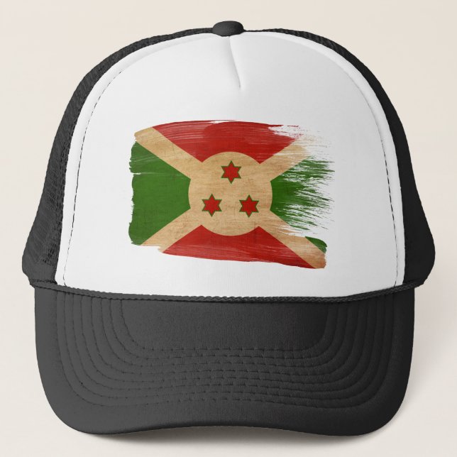 Burundi Flag Trucker Hat (Front)