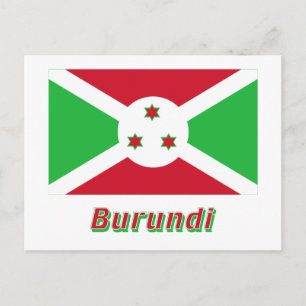 Burundi Flag with Name Postcard