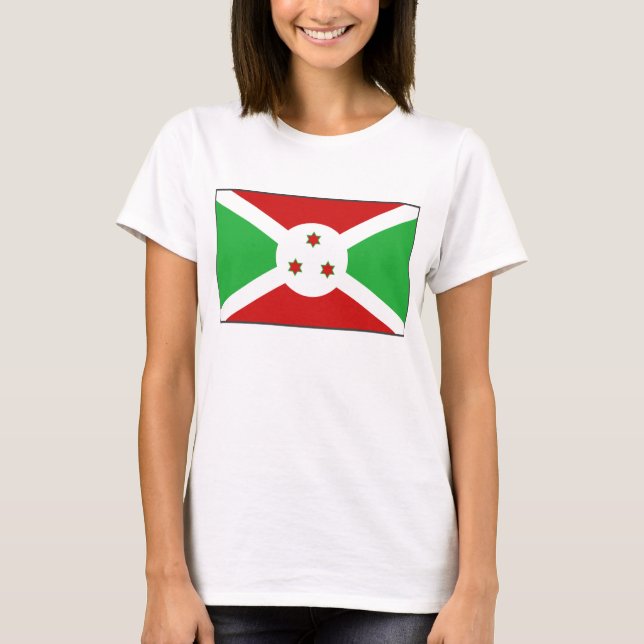 Burundi Flag x Map T-Shirt (Front)