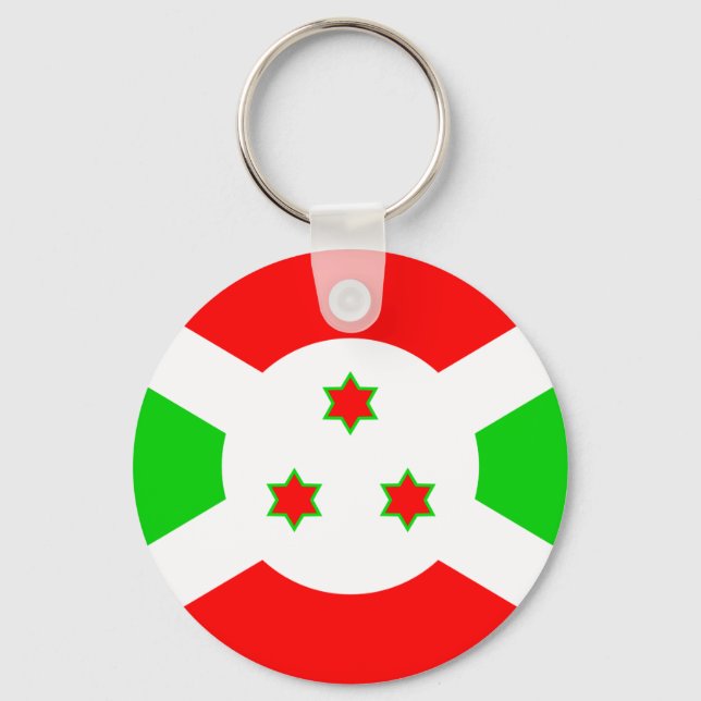 Burundi High quality Flag Key Ring (Front)