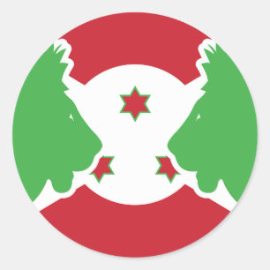 Burundi Lion Burundian National Animal Flag Classic Round Sticker