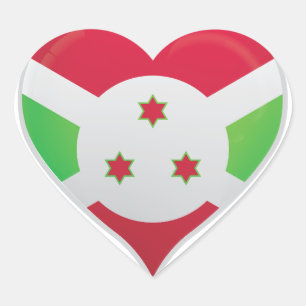 Burundi love flag pride heart sticker