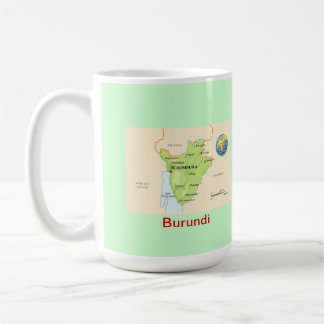Burundi map & flag coffee mug
