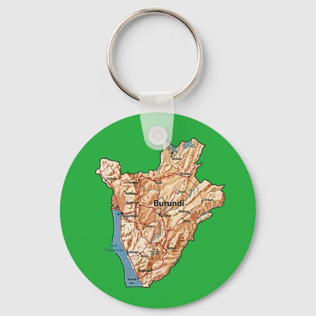 Burundi Map Keychain (Front)