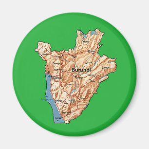 Burundi Map Magnet