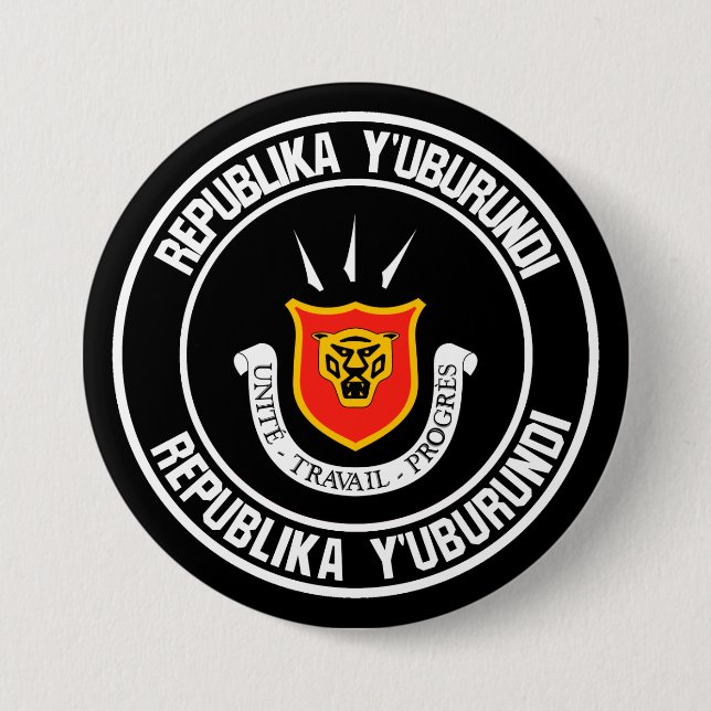Burundi Round Emblem 7.5 Cm Round Badge (Front)