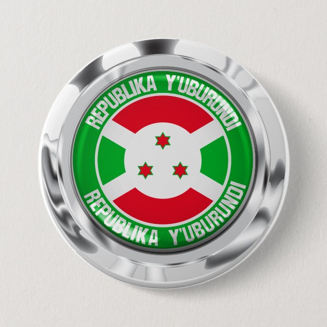 Burundi Round Emblem 7.5 Cm Round Badge (Front)