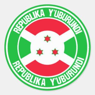 Burundi Round Emblem Classic Round Sticker