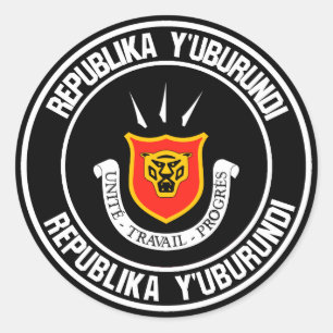 Burundi Round Emblem Classic Round Sticker
