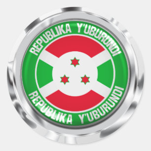 Burundi Round Emblem Classic Round Sticker