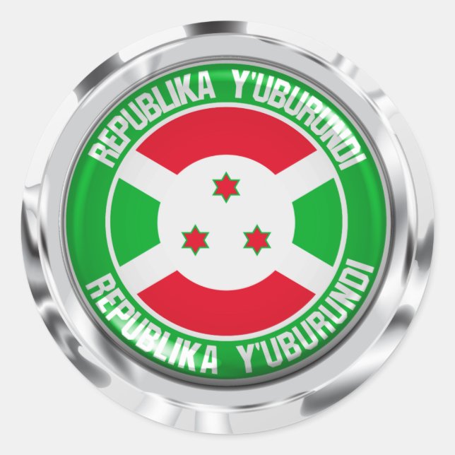 Burundi Round Emblem Classic Round Sticker (Front)