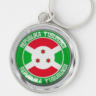 Burundi Round Emblem Key Ring