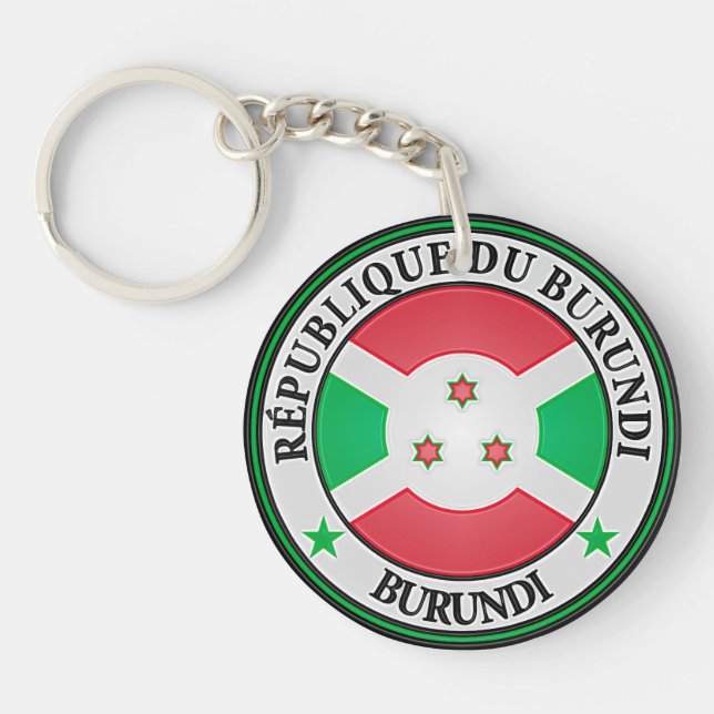 Burundi Round Emblem Key Ring (Front)