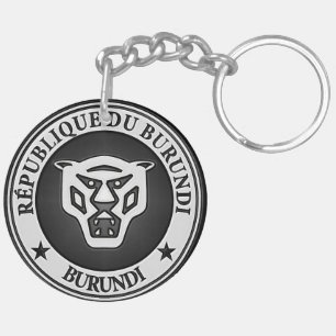 Burundi Round Emblem Key Ring