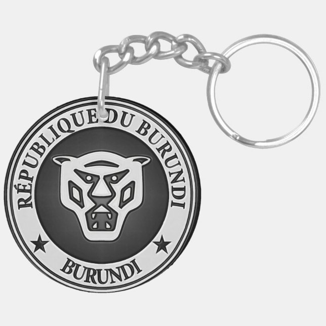 Burundi Round Emblem Key Ring (Back Right)