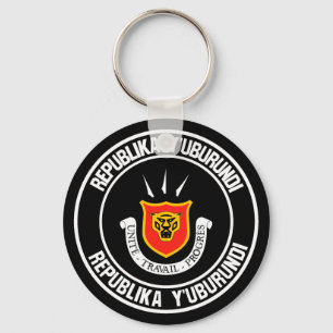 Burundi Round Emblem Key Ring