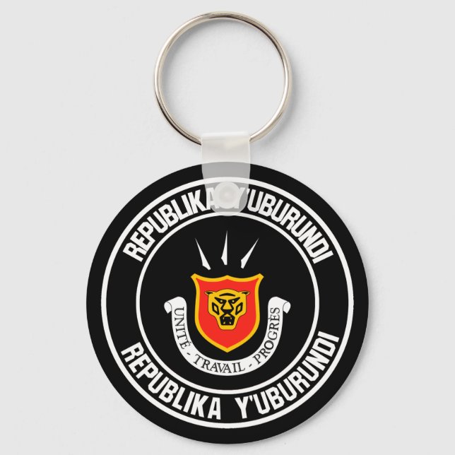 Burundi Round Emblem Key Ring (Front)