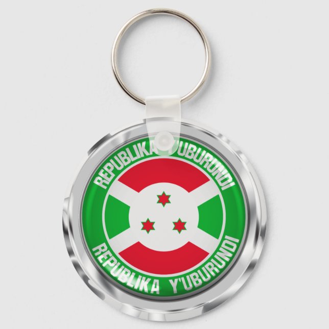 Burundi Round Emblem Key Ring (Front)