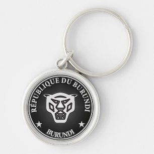 Burundi Round Emblem Key Ring