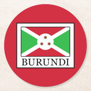 Burundi Round Paper Coaster
