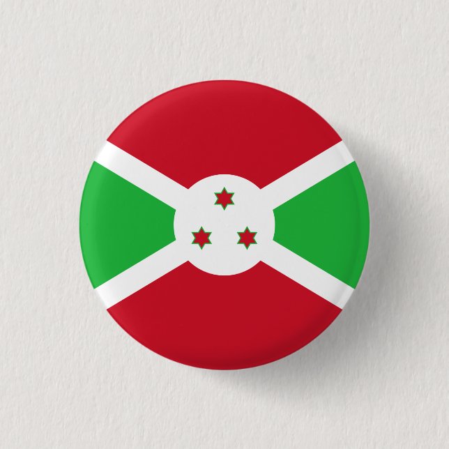 Burundian Flag, Flag of Burundi 3 Cm Round Badge (Front)