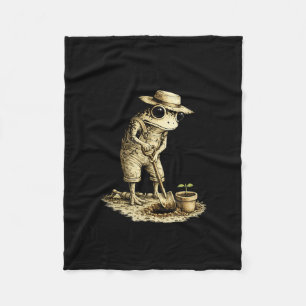 Bury Things Maybe Plants Maybe People Funny Frog Fleece Blanket