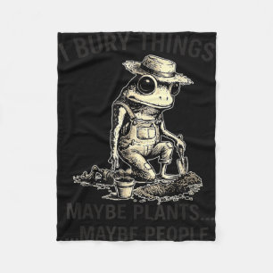 Bury things maybe plants maybe people funny frog fleece blanket