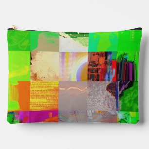 Bus 1521 Abstract Glitch Art Cyberpunk Grid Accessory Pouch
