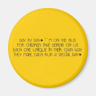 Bus Aide Day By Day Magnet