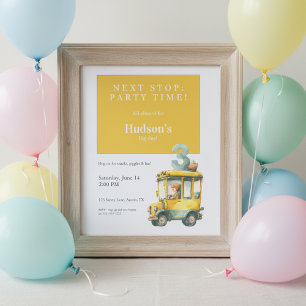 Bus Birthday Invitation • Kids Party
