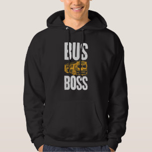 Bus Boss School Bus Driver Graphic Print Apparel Hoodie