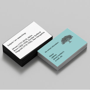 Bus Card - Genealogy research