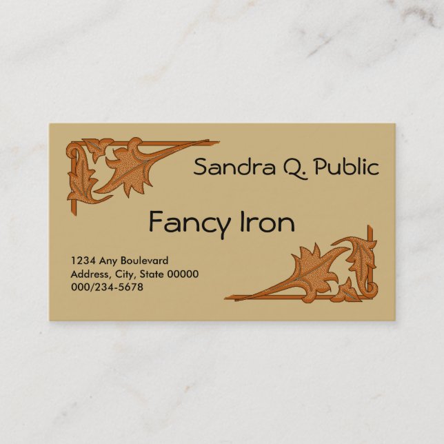 Bus. Card - Leafy Brackets (Front)