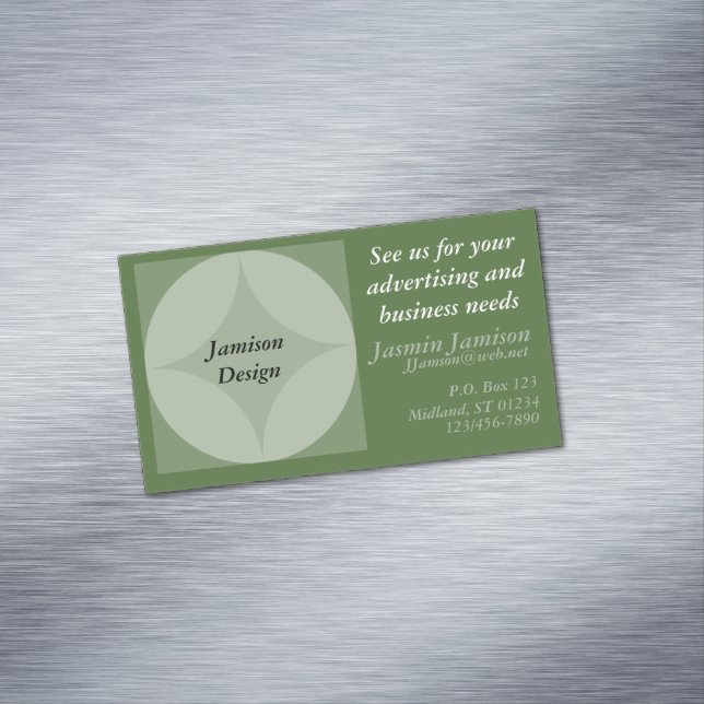 Bus. Card (mag) - Circles and Diamond Graphic (In Situ)