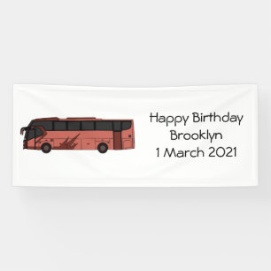 Bus cartoon illustration banner