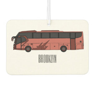 Bus cartoon illustration car air freshener