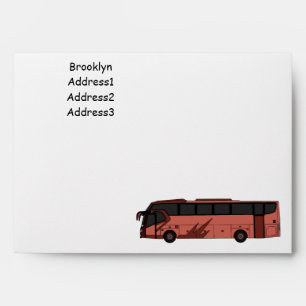 Bus cartoon illustration envelope