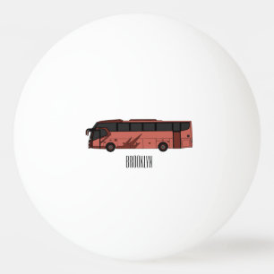 Bus cartoon illustration ping pong ball