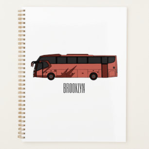 Bus cartoon illustration planner