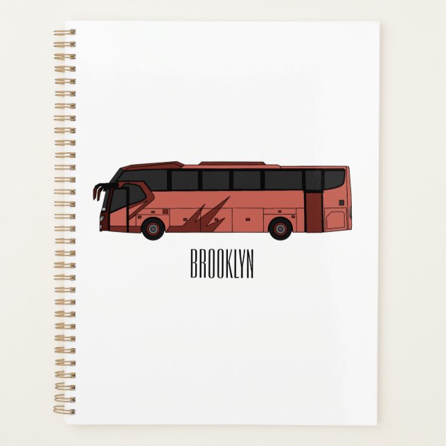 Bus cartoon illustration planner (Front)