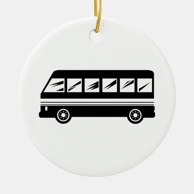 Bus Ceramic Ornament (Front)