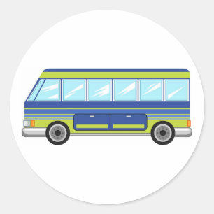 Bus Classic Round Sticker