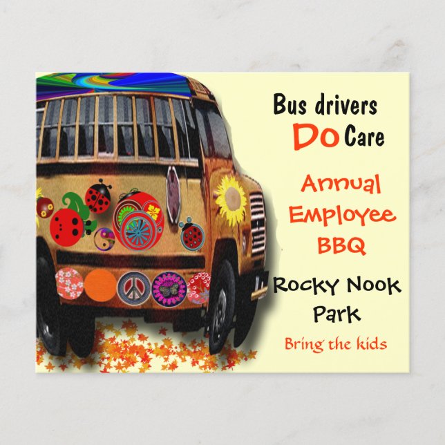 Bus driver BBQ Flyer (Front)