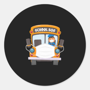 Bus driver cant mask my love students classic round sticker