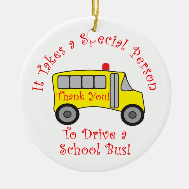 Bus Driver Ceramic Ornament (Front)